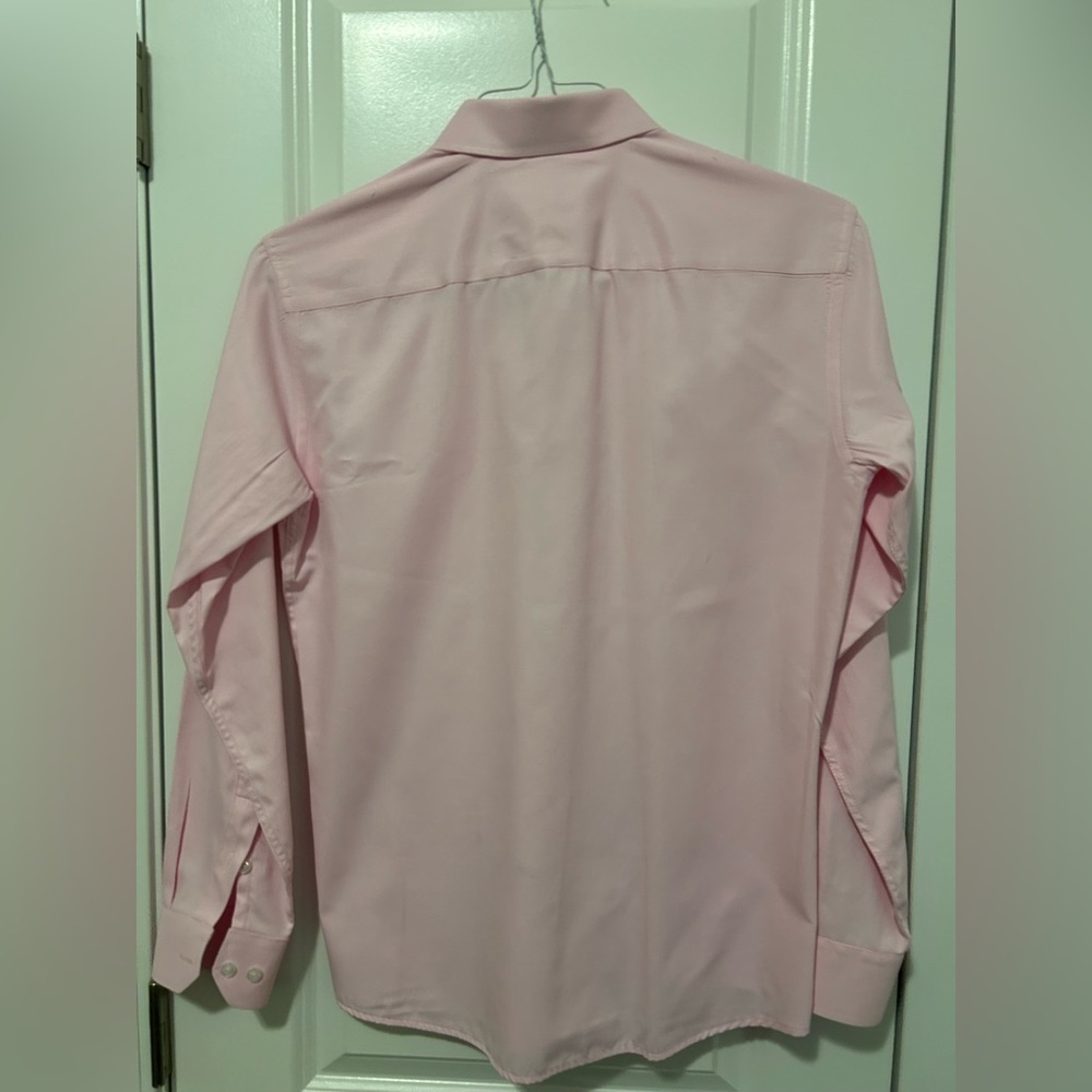 Men’s Pink Long Sleeve Dress Shirt Size 39 | Button-Down Collared Shirt - Picture 4 of 4